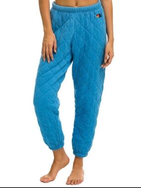 AVIATOR NATION QUILTED PANTS-OCEAN